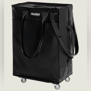 Hulken Matte Black Rolling Travel Tote